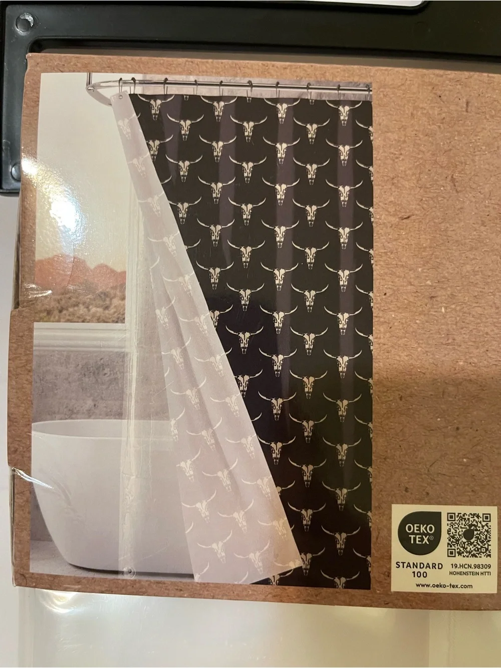 Wrangler Steer Skull Shower Curtain Set - NWT